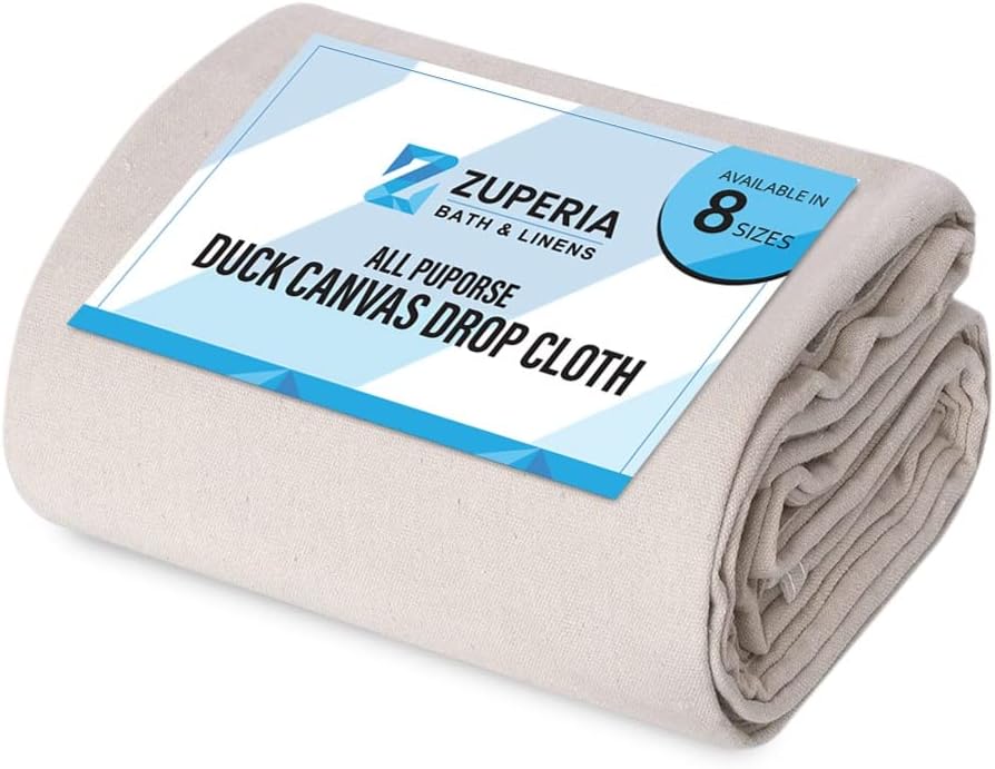 Heavy-Duty Canvas Drop Cloth – 100% Cotton |4x25 ft| Pack of 1