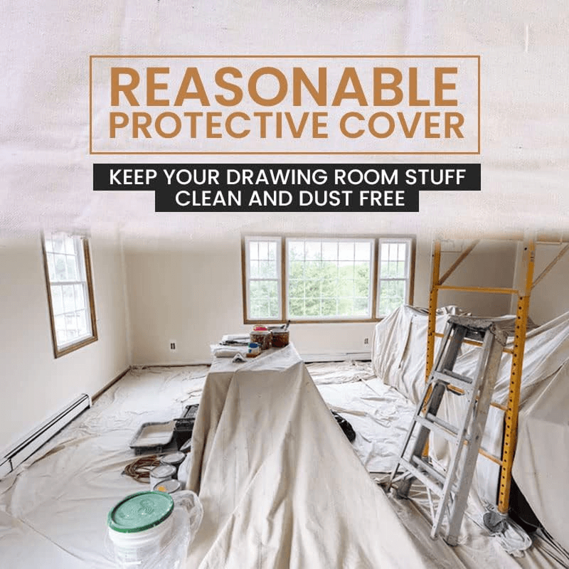 Canvas Drop Cloth (4x5 ft, 4-Pack) – Heavy Duty Cotton Blend