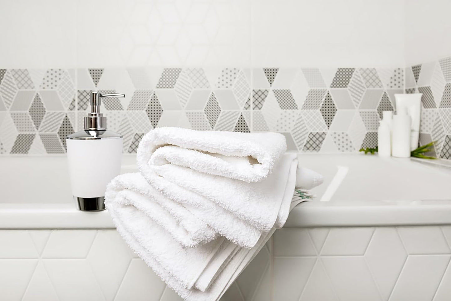 Bulk White Bath Towels – 20" x 40" | 100% Cotton | 400 GSM |Pack of 12
