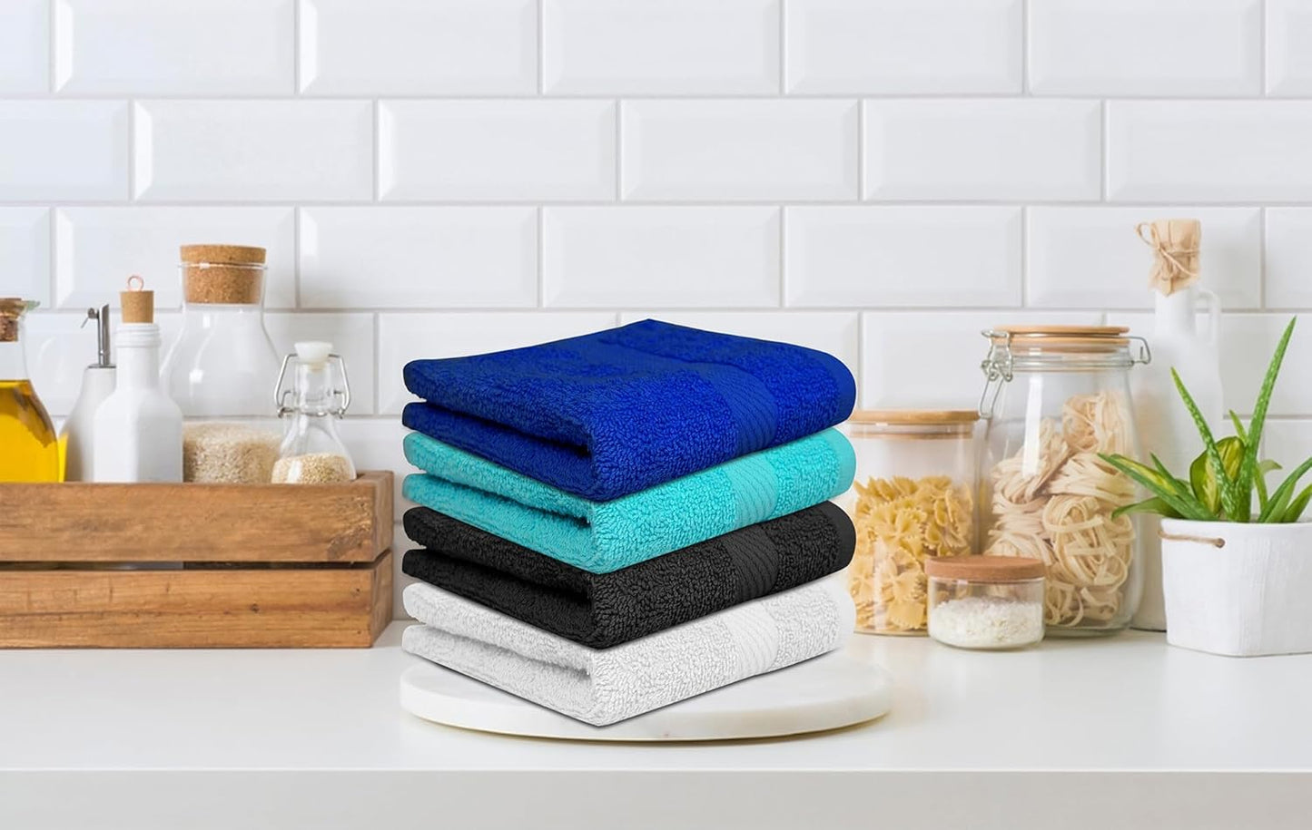 Premium Ribbed Bar Mops Plain Multi – | 100% Cotton | 12" x 12" | 20 Oz per Dzn