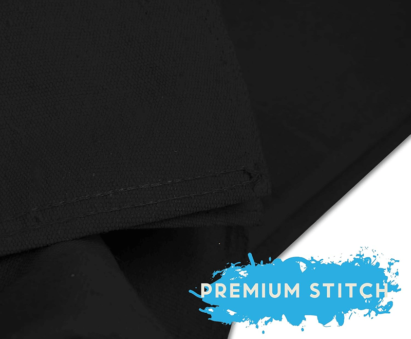 durable black canvas drop sheet for paint spills