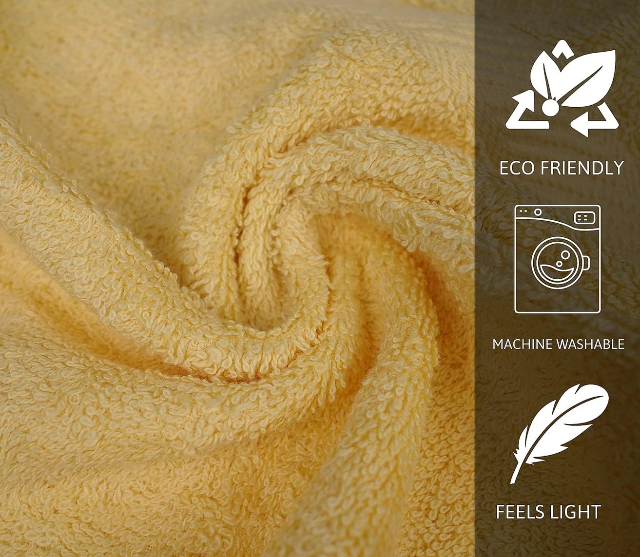 Cotton Washcloths (12 x 12 Inches) - | 100% Cotton | 500 GSM (Textured) | Pack of 12
