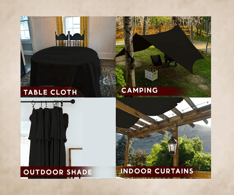 black canvas drop cloth for indoor and outdoor DIY projects