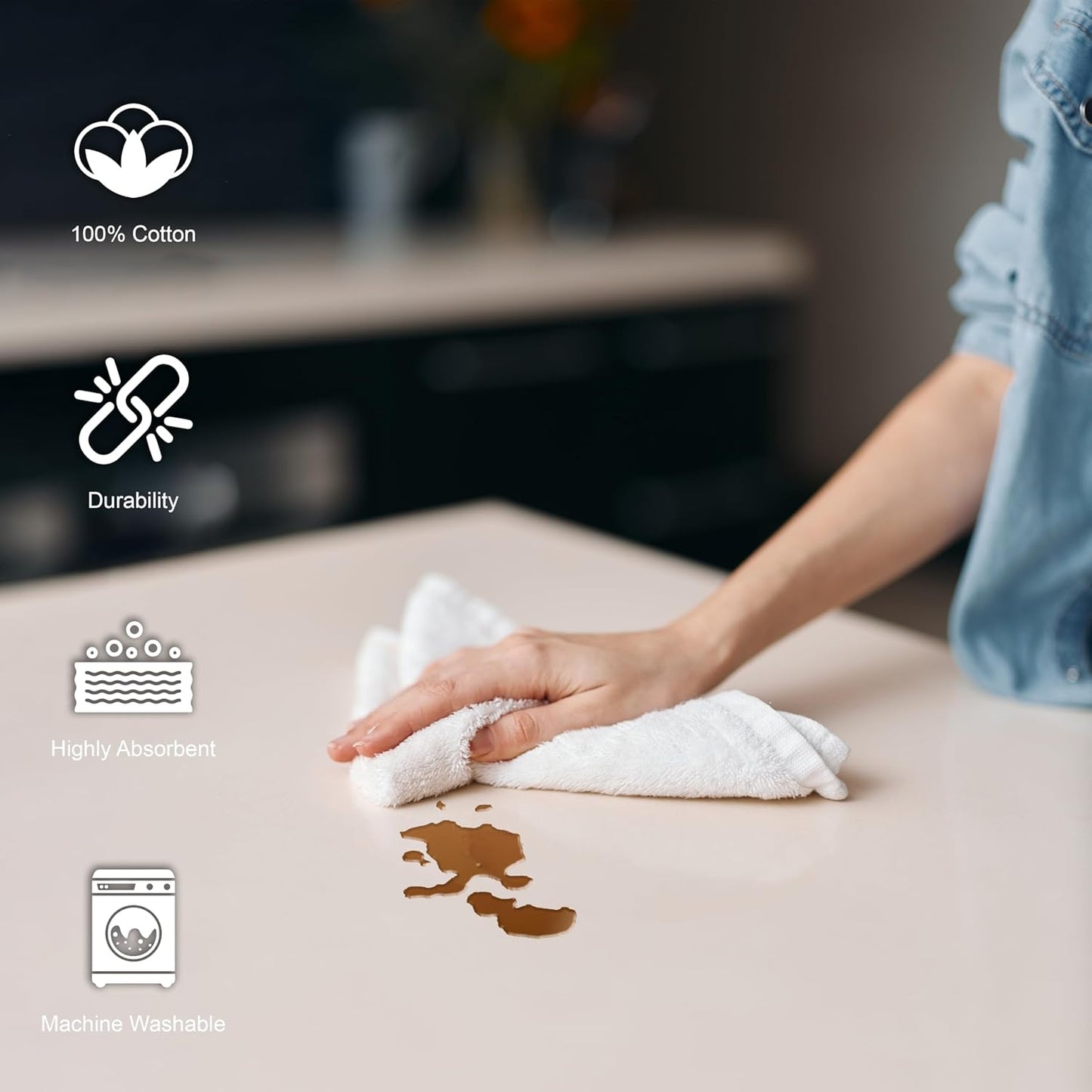 Cotton Terry Cleaning Towels – 12" x 12" | 100% Cotton | 18 oz per dzn (Pack of 100)