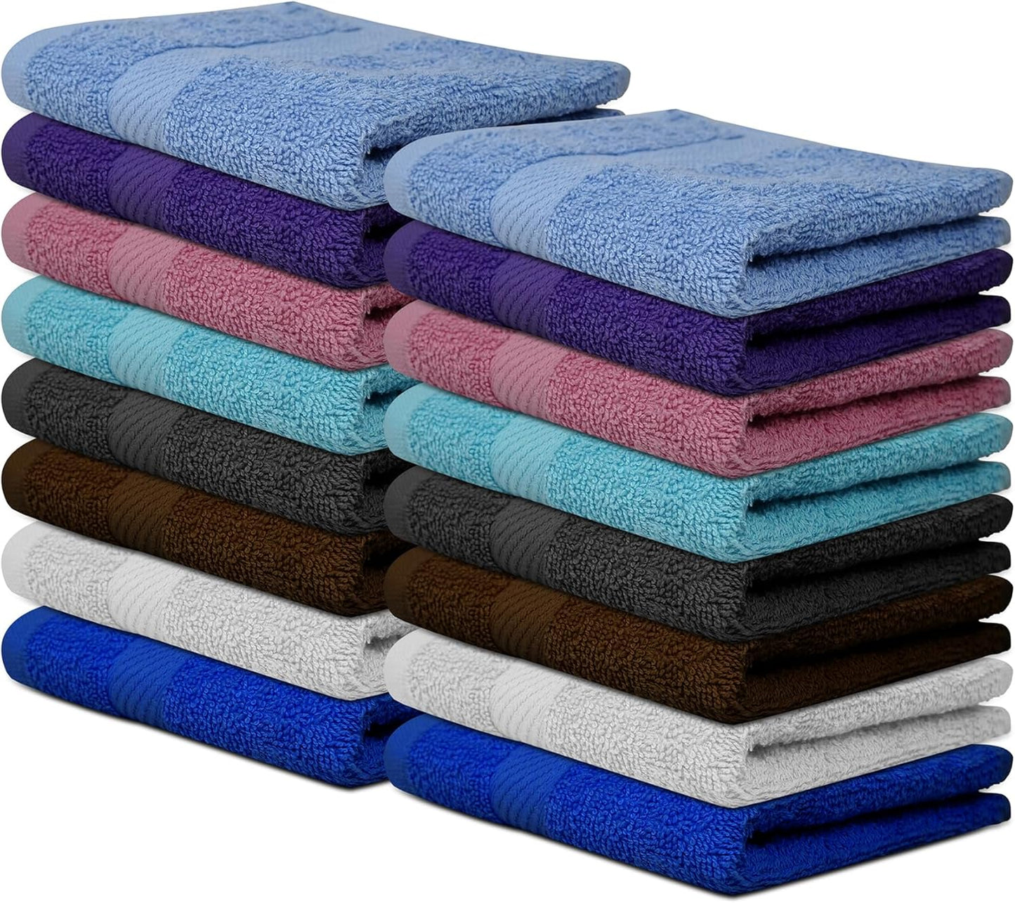 Premium Ribbed Bar Mops Plain Multi – | 100% Cotton | 12" x 12" | 20 Oz per Dzn