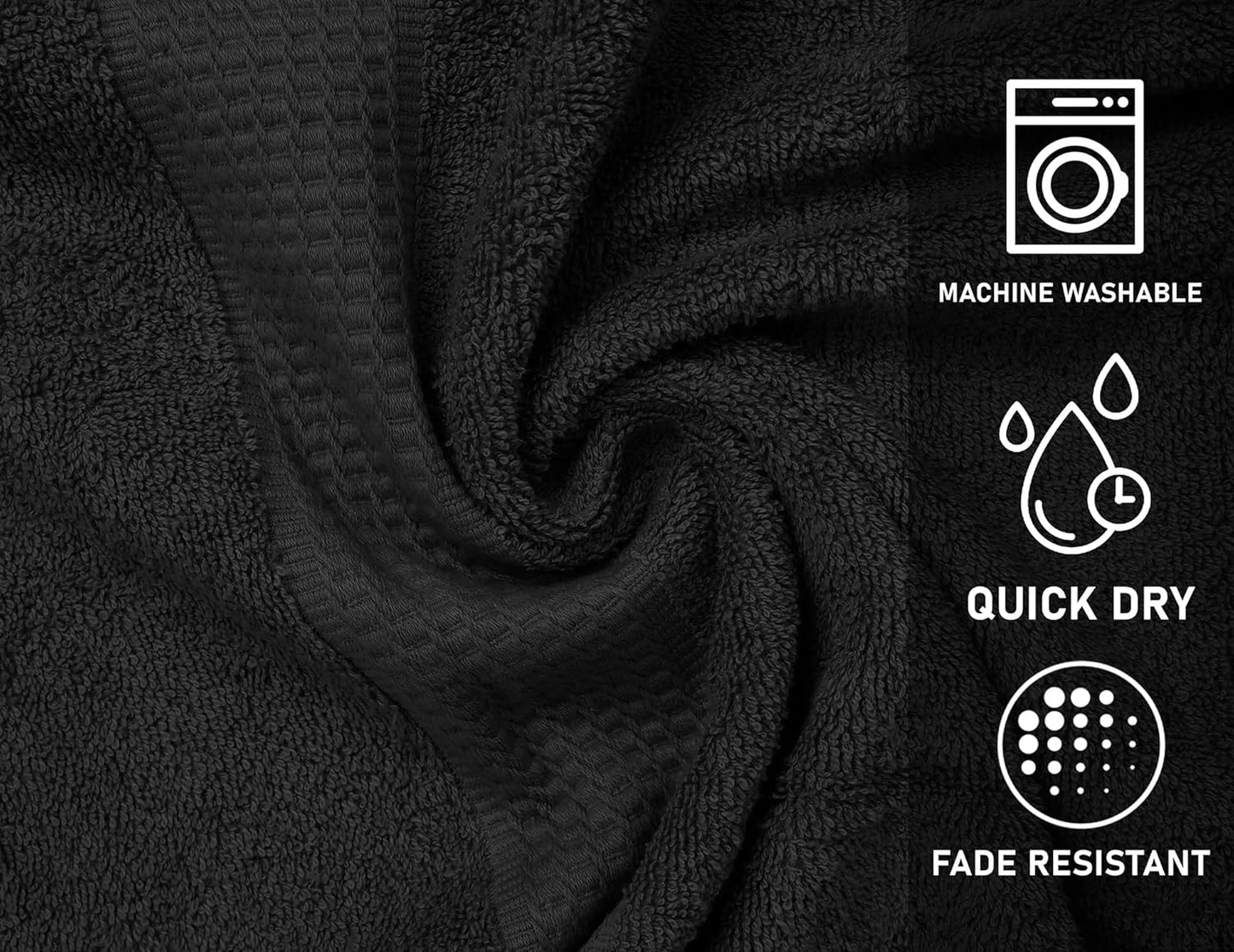 Grey Bath Towels (30 x 60 Inches) – 100% Ring-Spun Cotton | 500 GSM | Pack of 4