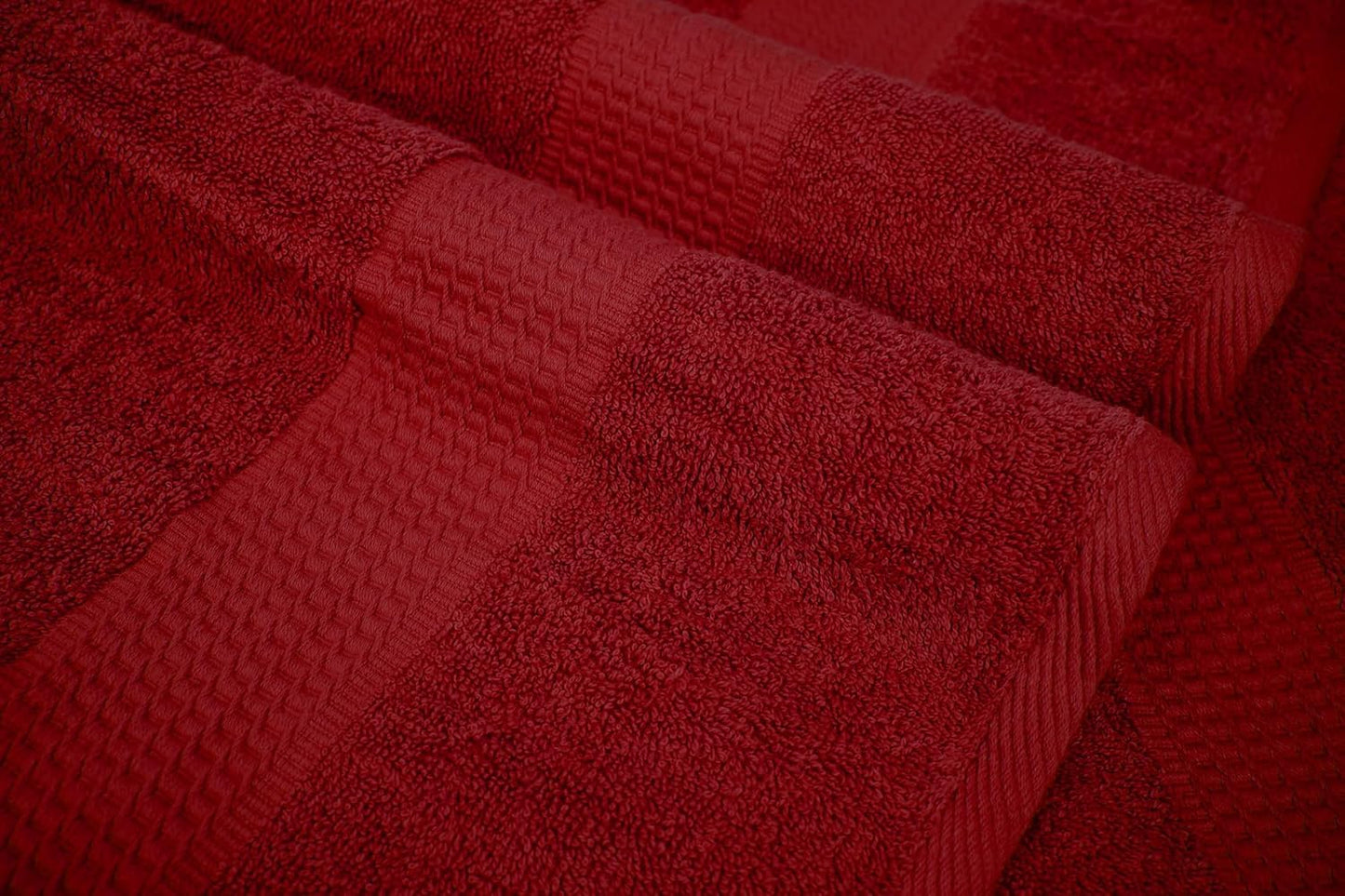 Burgundy Bath Towels (30 x 60 Inches) – 100% Ring-Spun Cotton | 500 GSM| Pack of 4