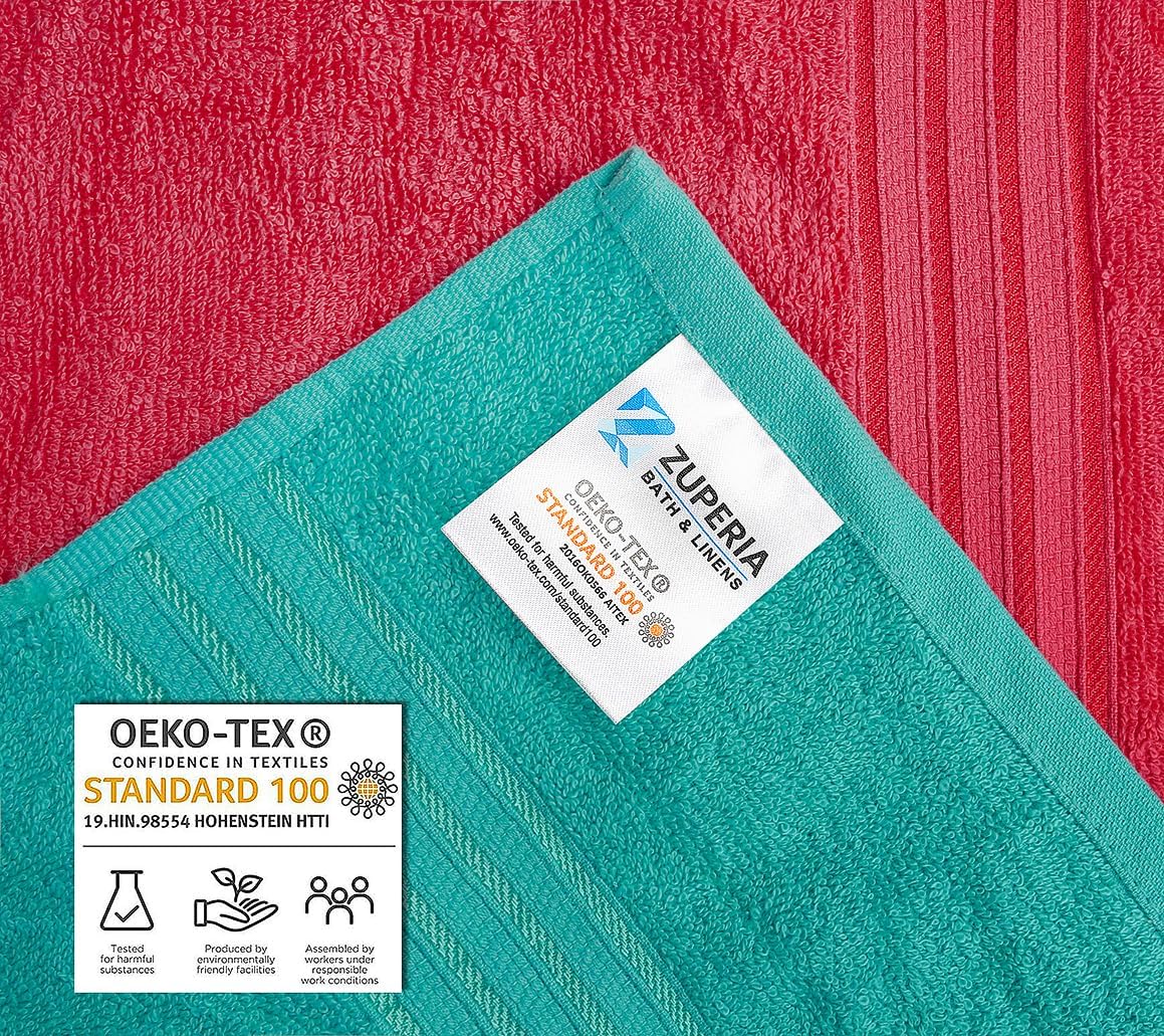 Multicolor Bath Towels (27 x 54 Inches) – 100% Cotton | 500 GSM
