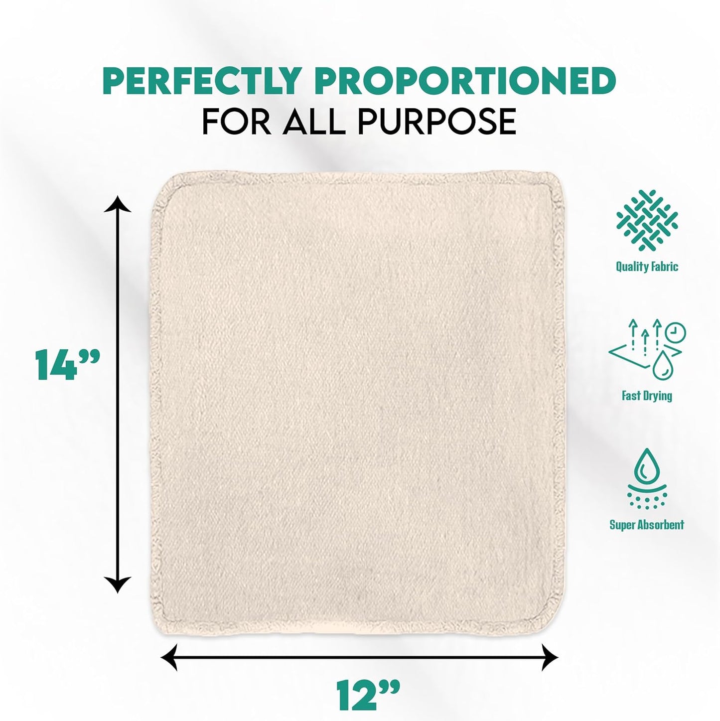 Shop Towels Red – 14" x 12" | Cotton Cleaning Rags | 8.81 Lbs per 100Pk