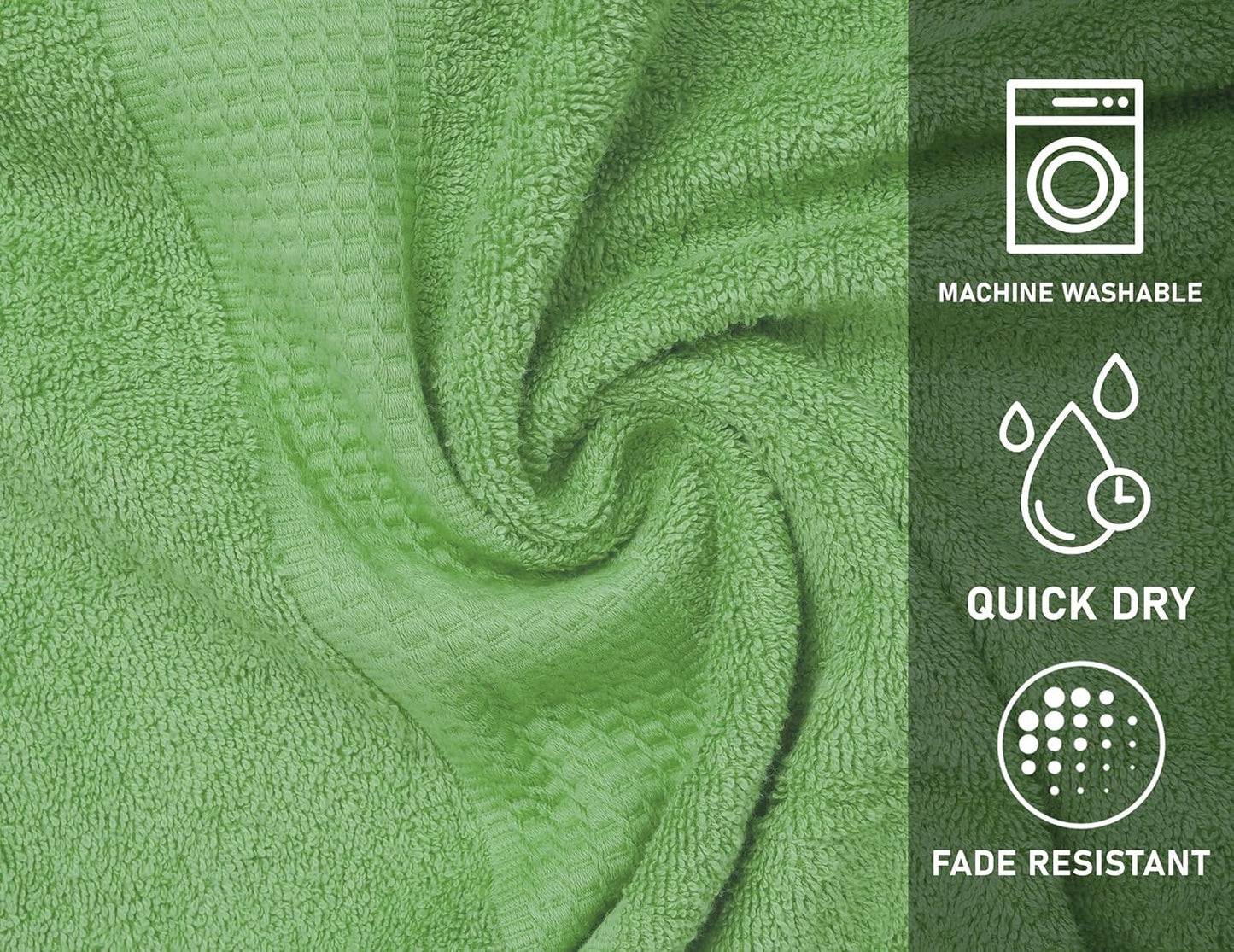 Sage Bath Towels (30 x 60 Inches) – 100% Ring-Spun Cotton | 500 GSM | Pack of 4