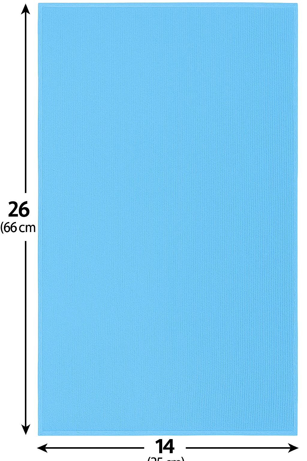 Premium 14x26 Microfiber Hand Towel with Border - 350 GSM| Pack of 12 | Blue