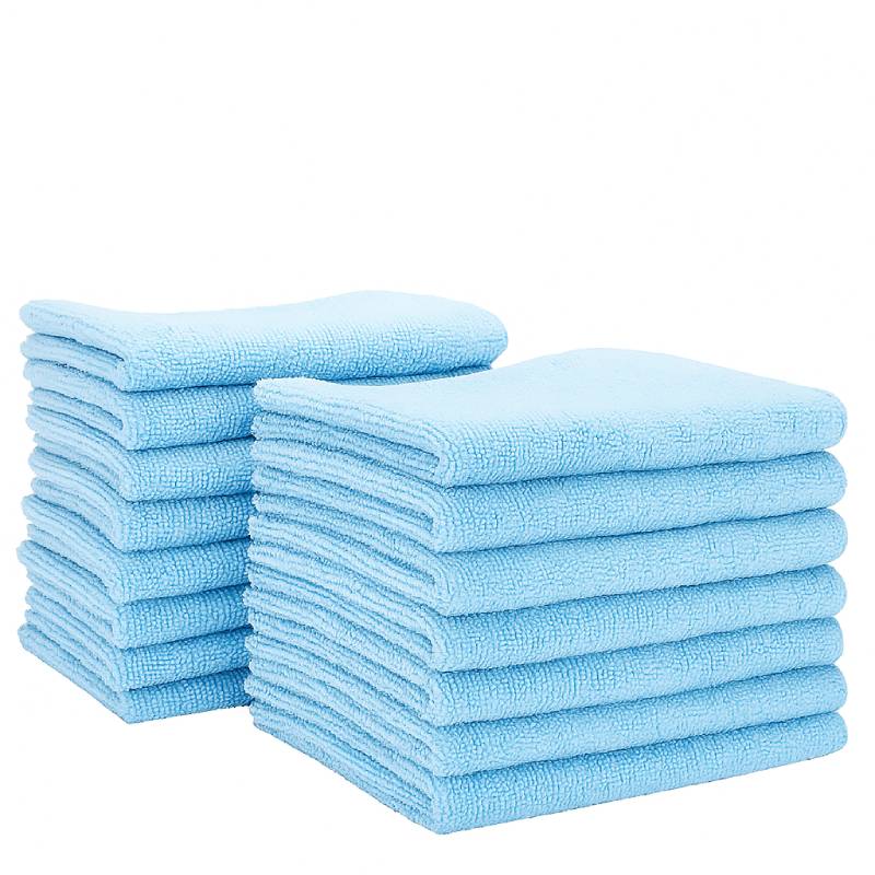 Premium Microfiber Cleaning Cloth – 12x12 Inch- Pack of 12 -Blue