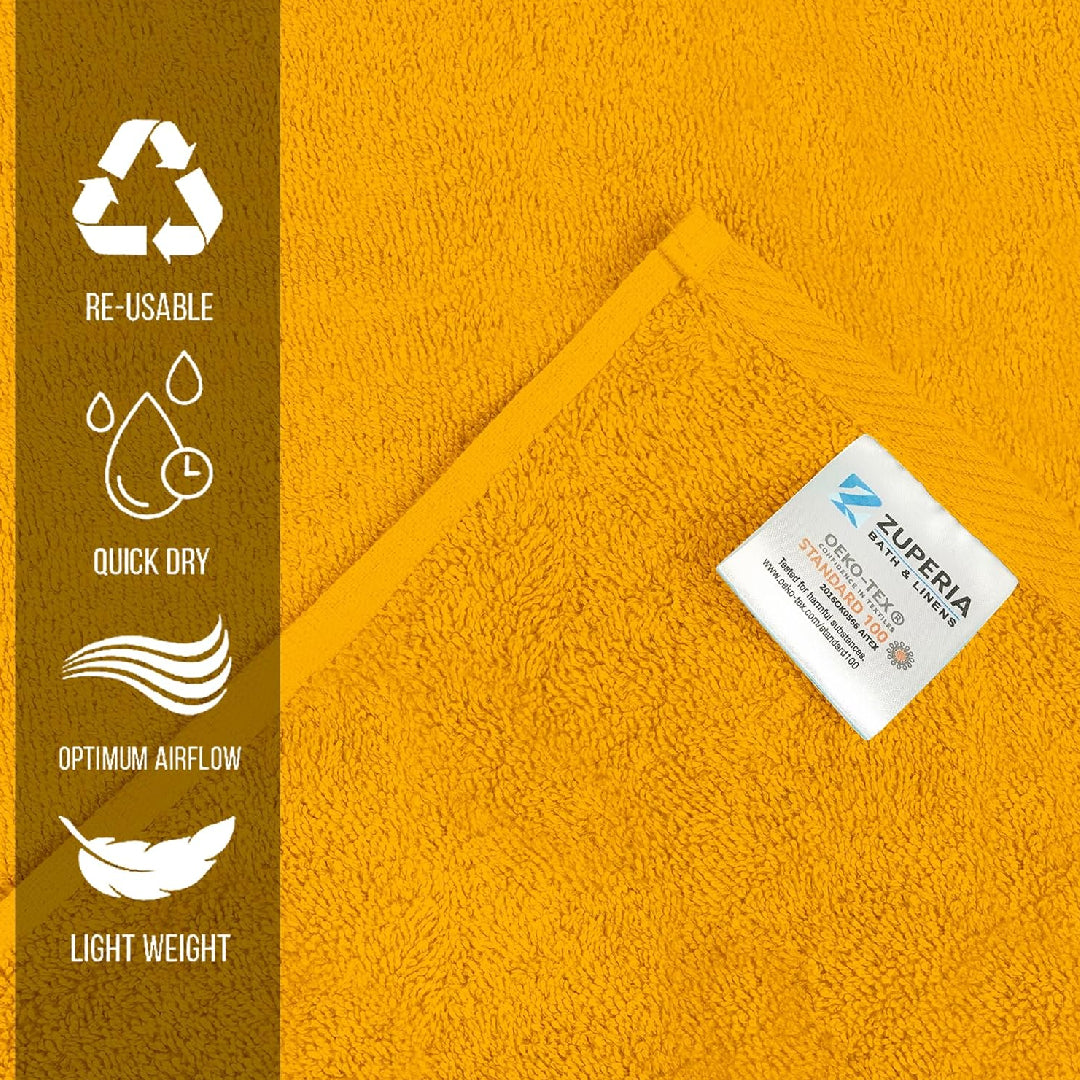 Mulitcolor Bath Towels (30x60Inches) – 100% Cotton | 500 GSM | Pack of 6