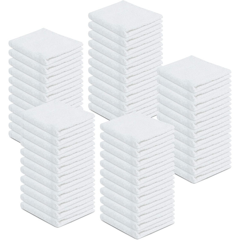 Cotton Terry Cleaning Towels – 12" x 12" | 100% Cotton | 18 oz per dzn (Pack of 100)