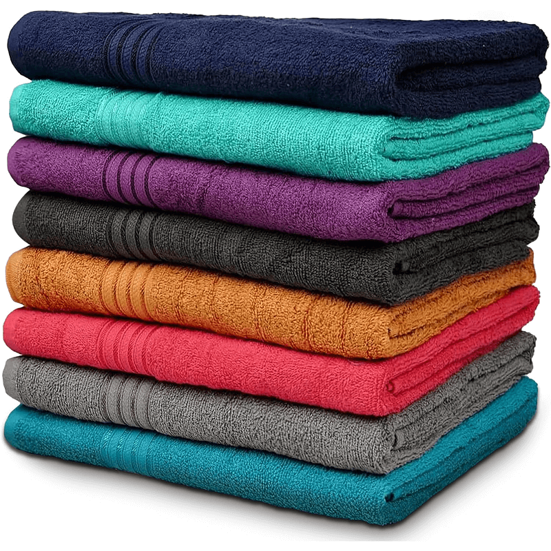 Multicolor Bath Towels (27 x 54 Inches) – 100% Cotton | 500 GSM