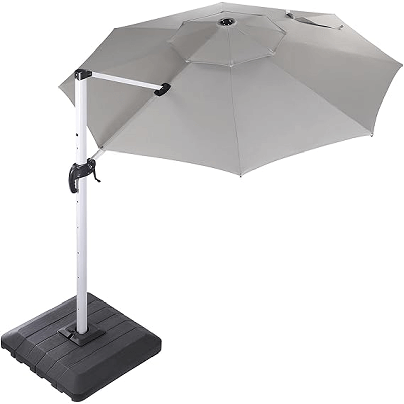 10 Feet Round Patio Umbrella - Light Grey