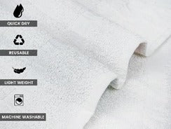 Bulk White Bath Towels – 24" x 48" | 100% Cotton | 400 GSM
