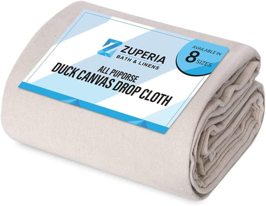 Heavy-Duty Canvas Drop Cloth – 100% Cotton |4x25 ft| Pack of 1
