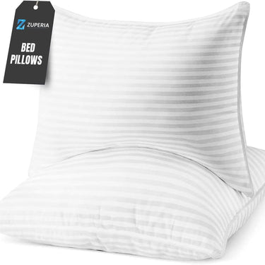 ZUPERIA Satin Stripe Hotel Pillows