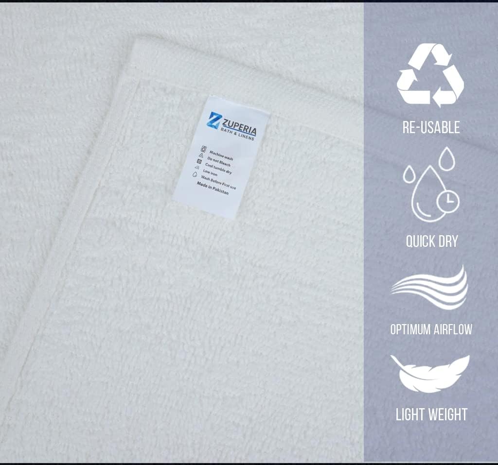 Commercial Hand Towels White – 100% Cotton | 16" x 27"| 3Lbs/Dzn