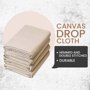 ZUPERIA Pure Cotton Canvas Drop Cloth for Painting (Pack of 4)