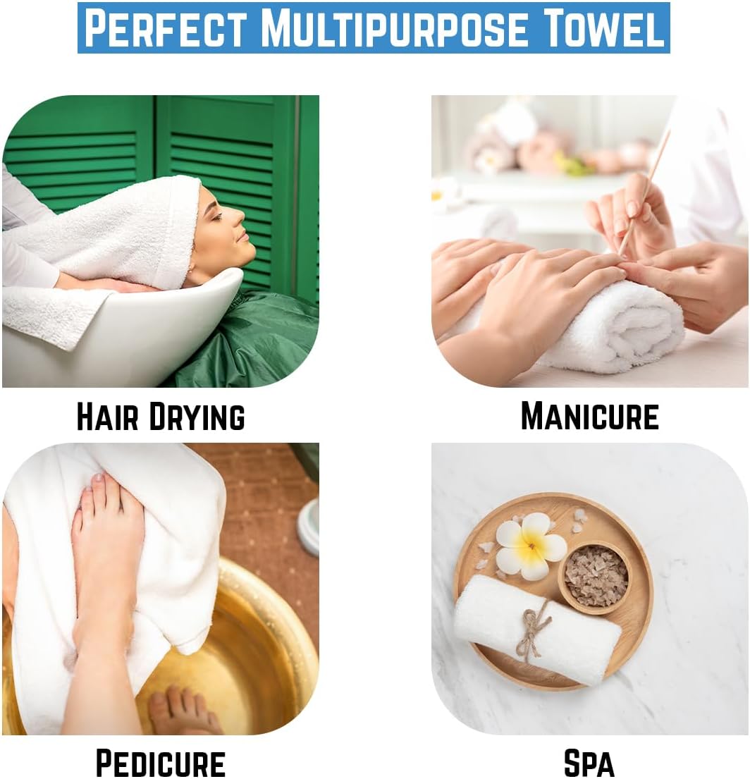 Commercial Hand Towels White – 100% Cotton | 16" x 27"| 3Lbs/Dzn