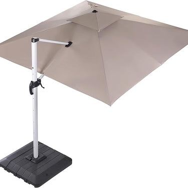 ZUPERIA 10x10ft Cantilever Patio Umbrella with 360° Rotation - Square Umbrella