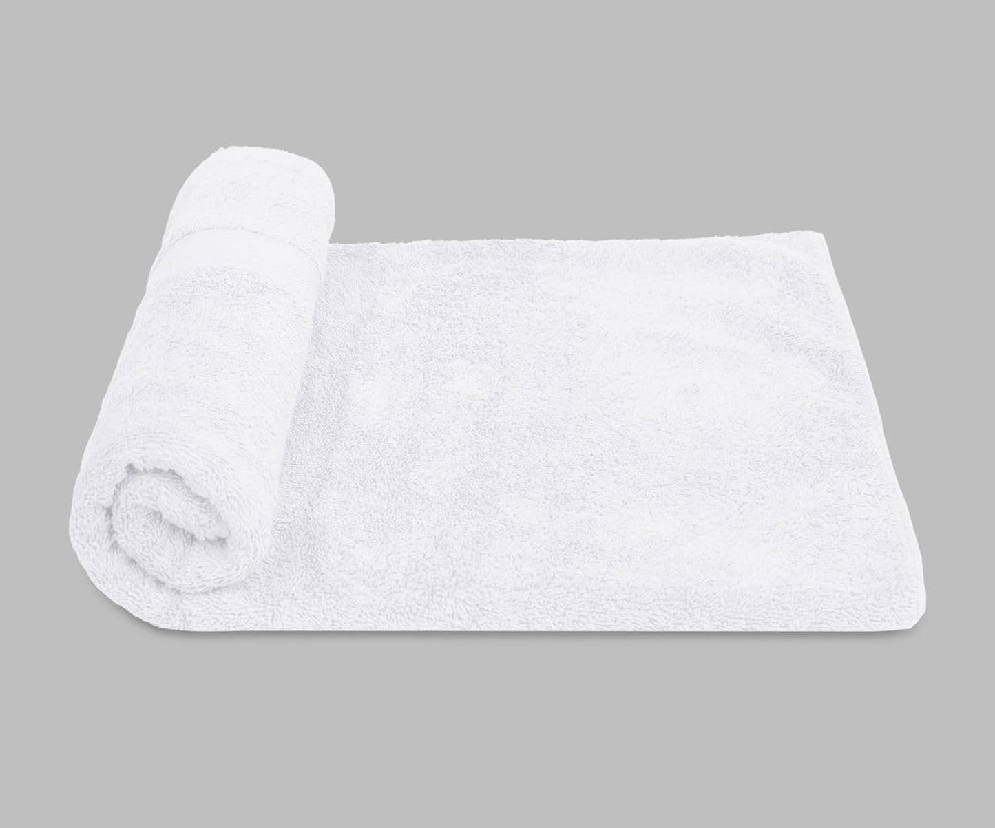 White Bath Towels (30 x 60 Inches) – 100% Ring-Spun Cotton | 500 GSM | Pack of 4