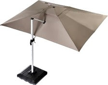 10x13 ft Cantilever Patio Umbrella with Solar Powered LED - Beige