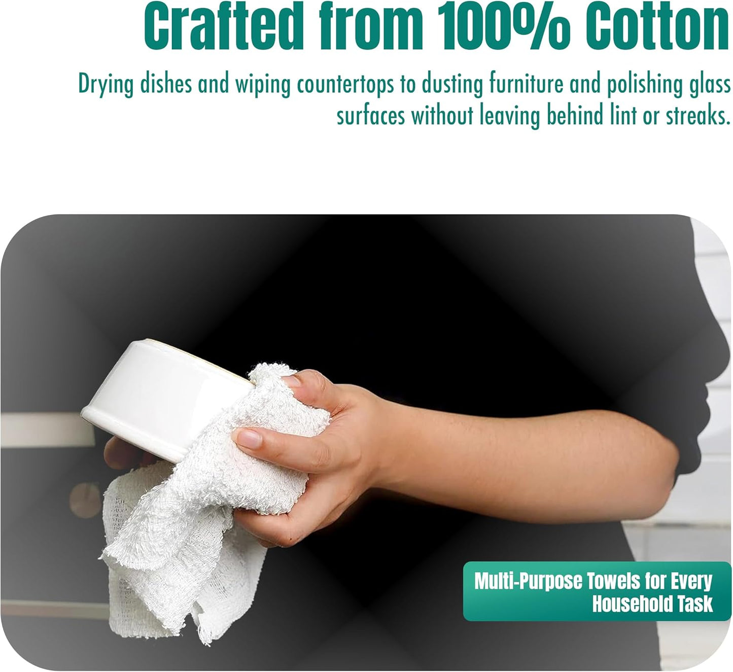100% Cotton Terry Towels – 14" x 17" | 23 Oz per Dzn