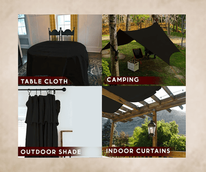 black canvas drop cloth for indoor and outdoor DIY projects