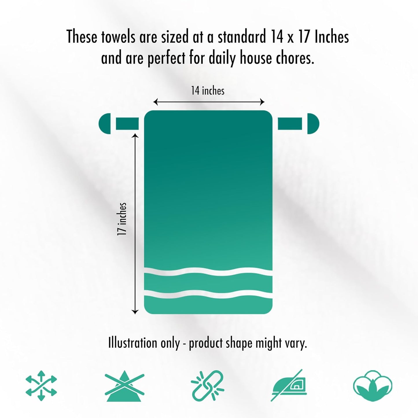 100% Cotton Terry Towels – 14" x 17" | 23 Oz per Dzn