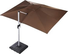 10x13 ft Cantilever Patio Umbrella with Solar Powered LED - Coffee