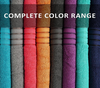 Bath Towels (27 x 54 Inches) – 100% Cotton | 500 GSM | Pack of 8