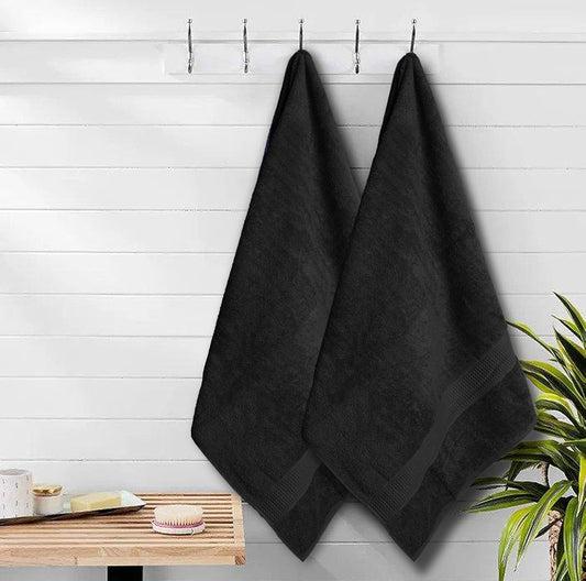 Grey Bath Towels (30 x 60 Inches) – 100% Ring-Spun Cotton | 500 GSM | Pack of 4