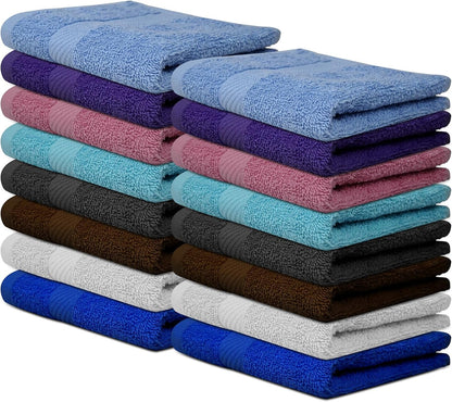 Premium Ribbed Bar Mops Plain Multi – | 100% Cotton | 12" x 12" | 20 Oz per Dzn