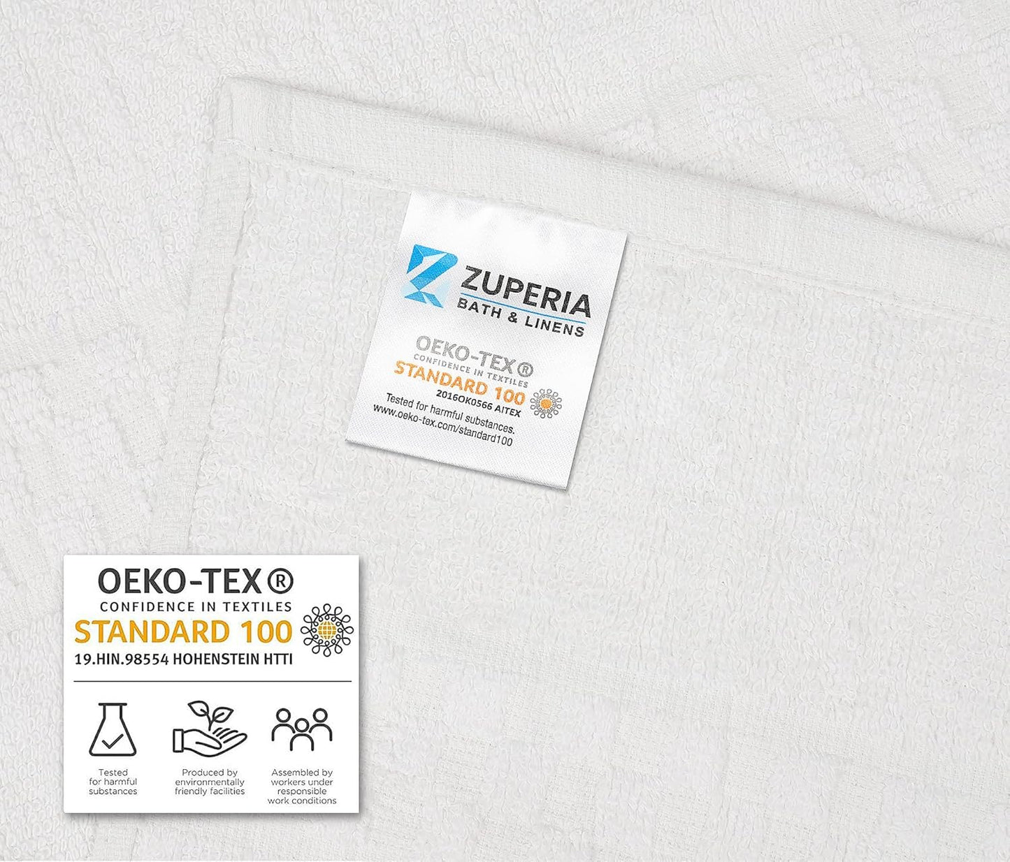 White Bath Towels (30x54 Inches) – 100% Cotton | 450 GSM | Pack of 7