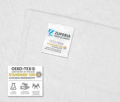 White Bath Towels (30x54 Inches) – 100% Cotton | 450 GSM | Pack of 7