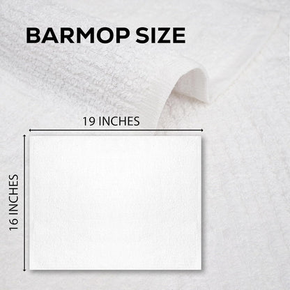 Bar Mop Towels White – 16" x 19" | 100% Ring-Spun Cotton | 32 Oz per Dzn