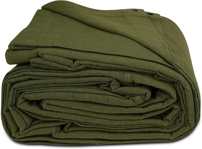 Zuperia Heavy Duty Canvas Tarp (8' x 10' ft - Pack of 1)