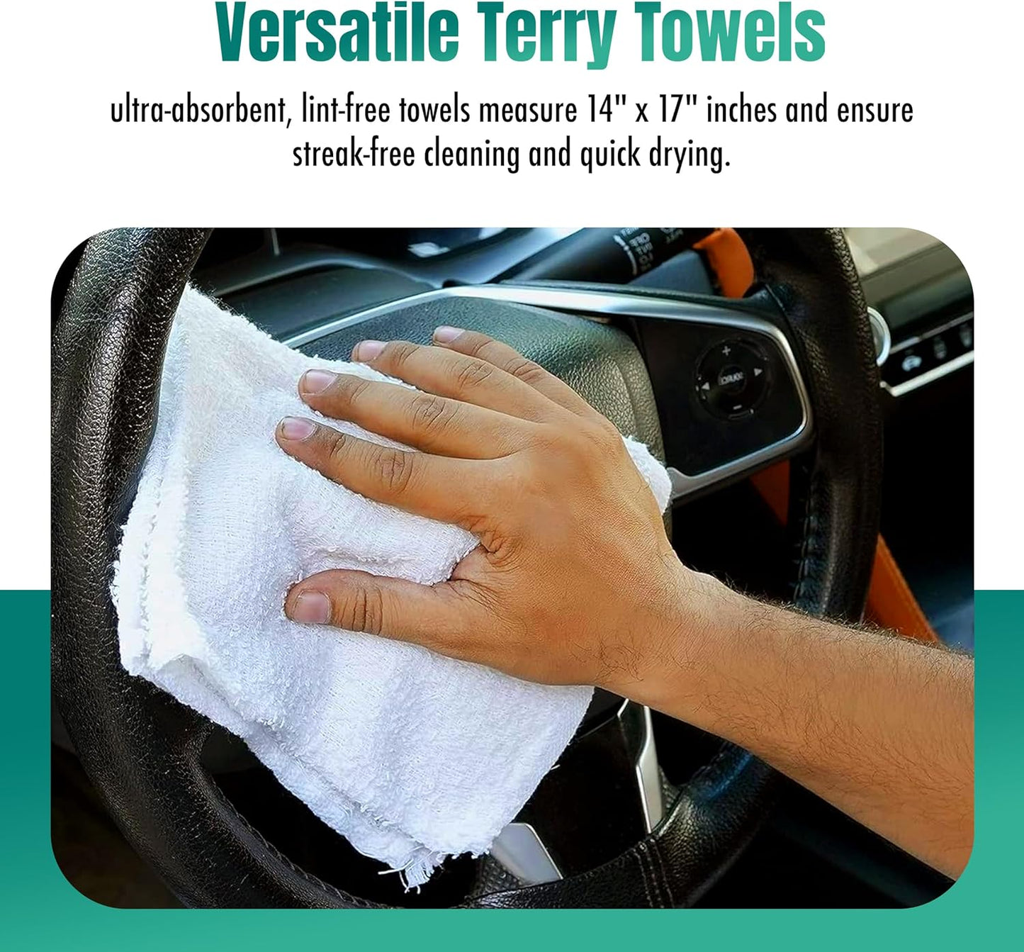 100% Cotton Terry Towels – 14" x 17" | 23 Oz per Dzn