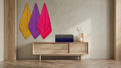 Multicolor Bath Towels (27 x 54 Inches) – 100% Cotton | 500 GSM