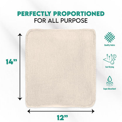 Shop Towels Red – 14" x 12" | Cotton Cleaning Rags | 8.81 Lbs per 100Pk