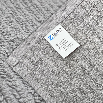 Premium Ribbed Bar Mops White – | 100% Cotton | 12" x 12" | 20 Oz per Dzn