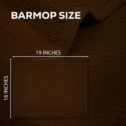 Bar Mop Towels Brown – 16" x 19" | 100% Ring-Spun Cotton | 32 Oz per Dzn