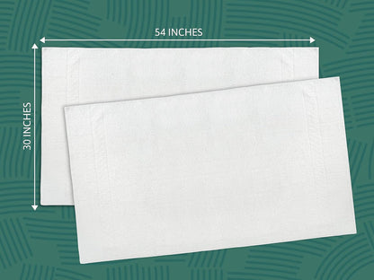 White Bath Towels (30x54 Inches) – 100% Cotton | 450 GSM | Pack of 7