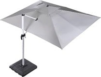 10x13 ft Cantilever Patio Umbrella with Solar Powered LED - Light Grey