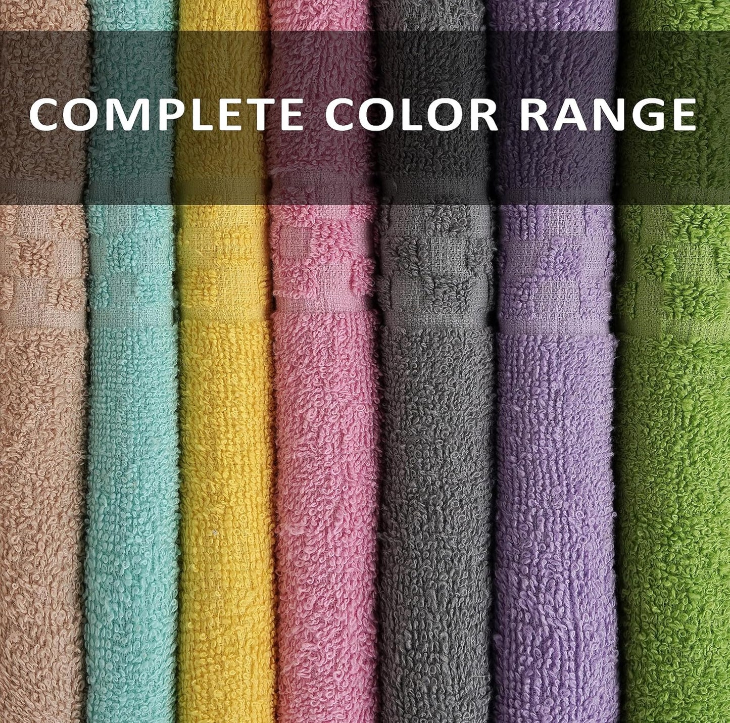 Multicolor Bath Towels (30x54 Inches) – 100% Cotton | 450 GSM | Pack of 7