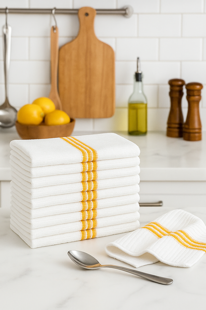 14"x17" Microfiber Bar Mop Towel – Pack of 36 - 290 GSM |Gold|
