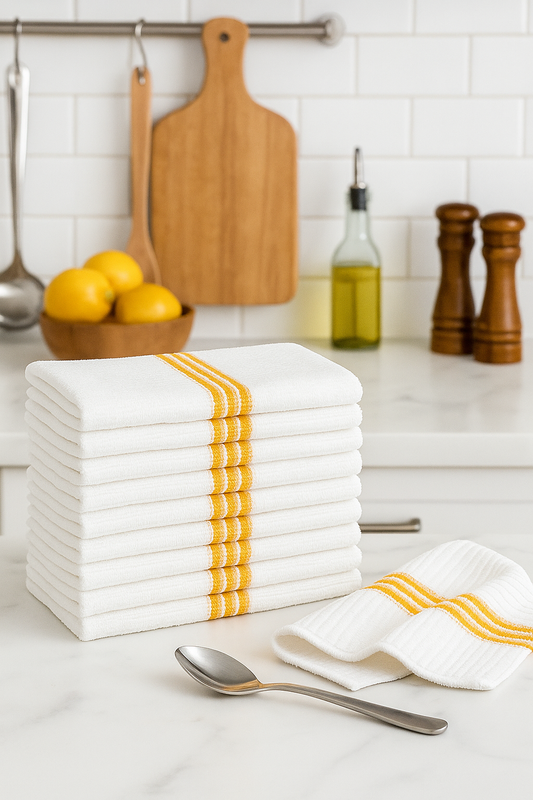 14"x17" Microfiber Bar Mop Towel – Pack of 36 - 290 GSM |Gold|